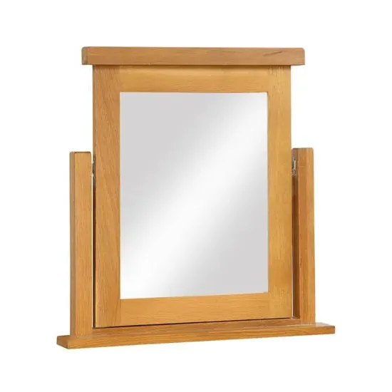 Adriel Dressing Table Mirror - Light Oak, MDF & Glass product