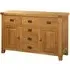Adriel Wooden Sideboard with 2 Doors 6 Drawers - Light Oak
