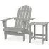 Adrius Garden Chair with Table - Grey, Fir Wood