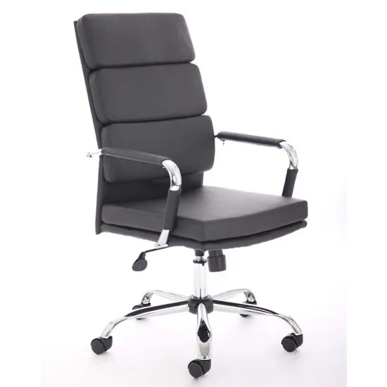 Advocate Executive Office Chair with Arms - Black, Leather