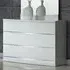 Aedos Chest of 3 Drawers - White, High Gloss