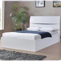 Aedos Double Bed - White, High Gloss