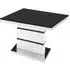 Aelia Lamp Table - Black Glass, White Gloss