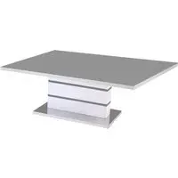 Aelia Rectangular Coffee Table - Grey, Glass