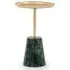 Aeolia Side Table - Gold, Green Marble Effect