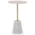 Aeolia Side Table - Gold, White Marble Effect