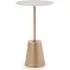 Aeolia Side Table - White Marble Effect, Gold