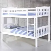 Aeryn Bunk Bed with Ladder - White, Wood alternate view