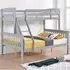 Aeryn Triple Bunk Bed with Ladder - Grey, Wood