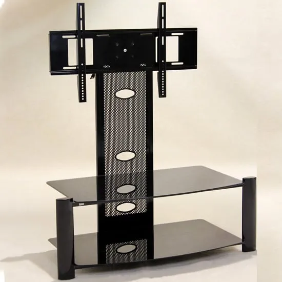 Aethwy Flat Screen TV Stand - Black, Glass