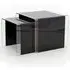 Afya Glass Nest of 2 Tables - Black