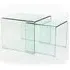 Afya Glass Nest of 2 Tables - Clear