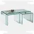 Afya Glass Set of 3 Coffee Tables - Clear