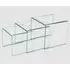 Afya Glass Square Nest of 3 Tables - Clear
