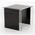 Afya Square Lamp Table - Black, Glass