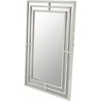 Agadir Rectangular Bathroom Mirror - Silver