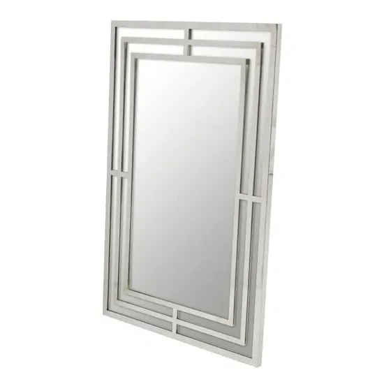 Agadir Rectangular Bathroom Mirror - Silver