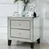Agalia Mirrored Bedside Cabinet with 2 Drawers - Silver
