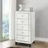 Agalia Mirrored Chest with 5 Drawers - Silver