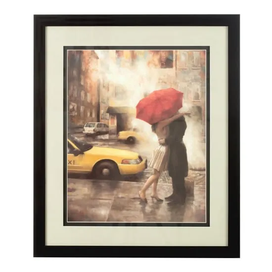 Agatiyo Framed Couple Under Umbrella Wall Art - Assorted
