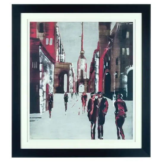 Agatiyo Framed Drawing City Wall Art - Multi Coloured