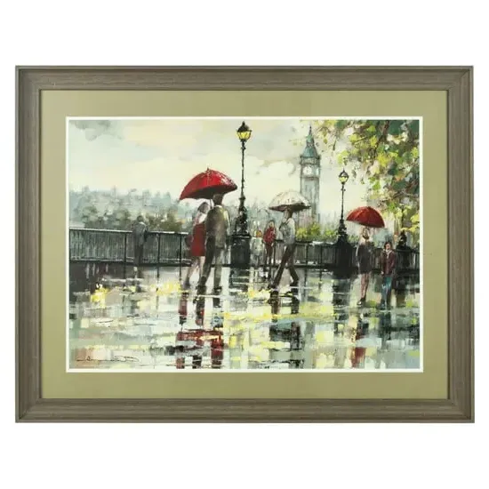 Agatiyo Framed London Wall Art - Multi Coloured