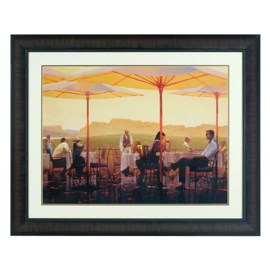Agatiyo Framed Winery Terrace Wall Art - Multi Coloured