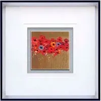 Agatiyo Poppies Square Wall Art Frame - Multicolor