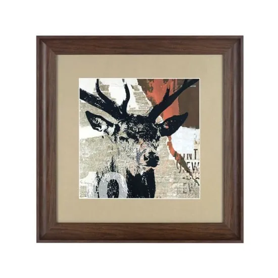 Agatiyo Stag Head Wall Art Frame - Multicolor