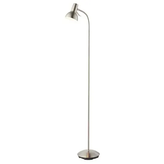 Agen Task Floor Lamp - Satin Nickel, Metal