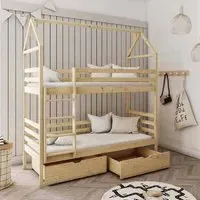 Agnano Bunk Bed with Storage - Pine