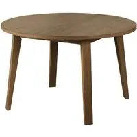 Agnano Round Dining Table - Smoked Oak