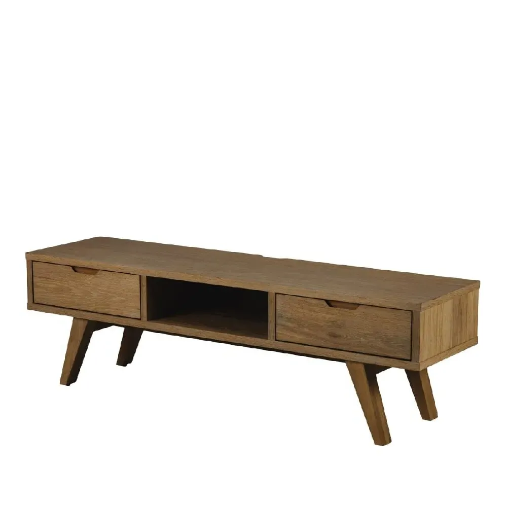 Agnano TV Stand with 2 Drawers - Smoked Oak