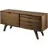 Agnano Wooden Sideboard 1 Sliding Door 4 Drawers - Smoked Oak