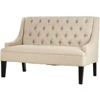 Agoront High Back Dining Bench - Natural, Linen