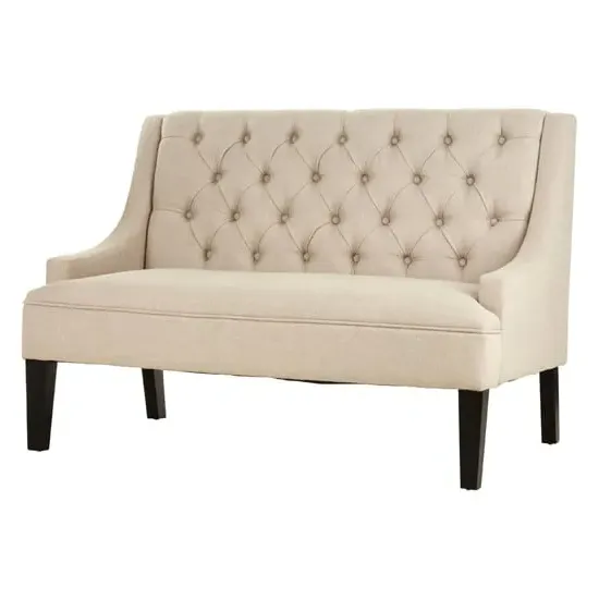 Agoront High Back Dining Bench - Natural, Linen image