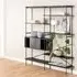 Agoura Bookcase with 1 Door and 5 Shelves - Black