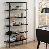 Agoura Bookcase with 5 Shelves - Black