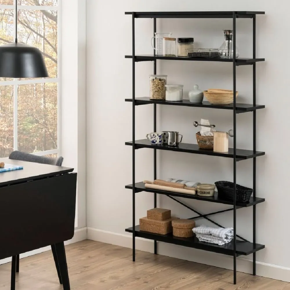 Agoura Bookcase with 5 Shelves - Black image