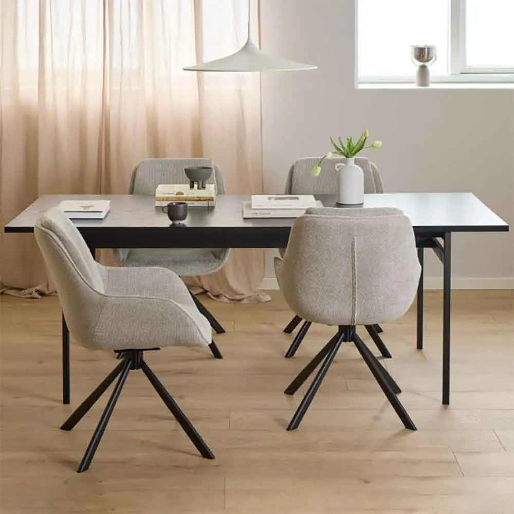 Agoura Dining Table with Chanute 4 Chairs - Black, Wood image