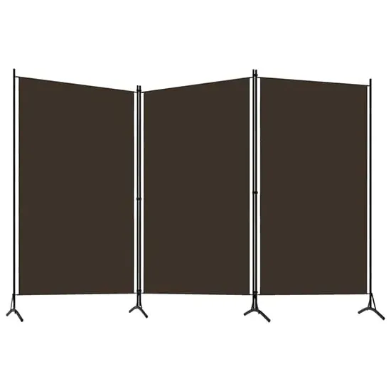 Agrippa 3-Panel Room Divider - Brown, Fabric product