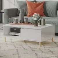 Agron Coffee Table with Storage - White, High Gloss