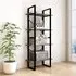 Aharon 4-Tier Bookshelf - Grey, Pinewood