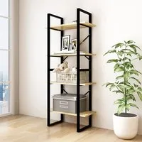 Aharon 4-Tier Bookshelf - Natural, Pinewood