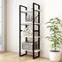 Aharon 4-Tier Bookshelf - White, Pinewood