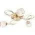Aherne 3 Lights Semi Flush Ceiling Light - Antique Brass, Glass