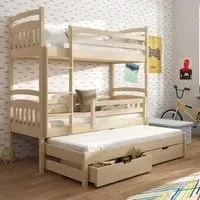 Aiken Bunk Bed with Bonnell Mattress - Pine, Wood