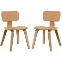 Aiken Dining Chairs In Pair - Oak