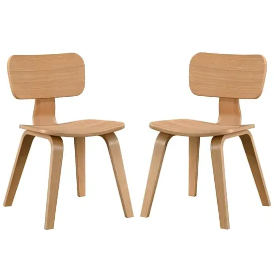 Aiken Dining Chairs In Pair - Oak image