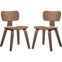 Aiken Dining Chairs In Pair - Walnut